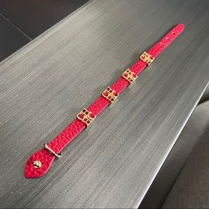 CH Carolina Herrera bracelet red leather